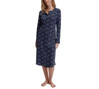 CALIDA Midnight Dreams Langarm-Nachthemd Damen Peacoat Blue 40-42