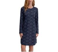 Calida Midnight Dreams Long Sleeve Nightdress Marine Baumwolle Medium Damen