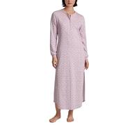 CALIDA Midnight Flowers Langarm-Nachthemd Damen, Länge 130cm, aus 100% Dicker Baumwolle