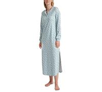 CALIDA Midnight Stripes Langarm-Nachthemd Damen | 13cm Länge, weich und angenehm wärmend aus dichtem Interlock, komfortabel für kühlere Nächte