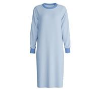 CALIDA Midnight Stripes Langarm-Nachthemd Damen, Länge 110cm, aus 100% Dicker Baumwolle