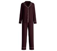 CALIDA Moonlight Dreams Durchgeknöpfter Pyjama Damen, Seide-Tencel™ Qualität, atmungsaktiv und temperaturausgleichend