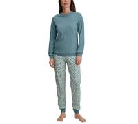CALIDA Mystic Nights Bündchen-Pyjama Damen Smoke Blue 48-50