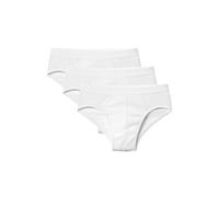 Slip CALIDA "Natural Benefit", Herren, Gr. XXL (58/60), weiß, Single Jersey, Obermaterial: 94% Baumwolle, 6% Elasthan, unifarben, normal, Unterhosen Slip, Single Jersey-Qualität, elastisch, Multipack,