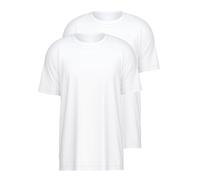 T-Shirt CALIDA "Natural Benefit", Herren, Gr. L (52/54), weiß, Single Jersey, Obermaterial: 100% Baumwolle, unifarben, normal hüftbedeckend, Rundhals, gerader Abschluss, Shirts T-Shirt, Modern Fit, Si