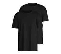 CALIDA Herren T-Shirt, 2er Pack - Natural Benefit, Rundhals-Ausschnitt, 100% Baumwolle Schwarz XL