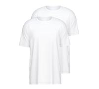 T-Shirt CALIDA "Natural Benefit", Herren, Gr. L (52/54), weiß, Single Jersey, Obermaterial: 100% Baumwolle, unifarben, normal hüftbedeckend, Rundhals, gerader Abschluss, Shirts T-Shirt, Modern Fit, Si