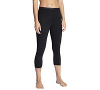 Leggings CALIDA "Natural Comfort", Damen, Gr. XS (36/38), N-Gr, schwarz, Single Jersey, Obermaterial: 92% Baumwolle, 8% Elasthan, unifarben, figurbetont 3/4-Länge, Hosen Leggings, 3/4-Länge, Single Je