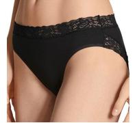 CALIDA Natural Comfort Lace Slip Damen, Regular Cut, aus hochwertiger PIMA-Baumwolle, mit femininen Spitzendetails