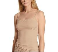 Calida Natural Comfort Lace Spaghetti Top Beige Baumwolle Medium Damen