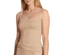 CALIDA Natural Comfort Lace Spaghetti-Top Damen, Funktionelles Spaghetti-Top mit Spitze am Ausschnitt, verstellbare Träger