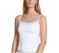 CALIDA Natural Comfort Lace Spaghetti-Top Damen, Funktionelles Spaghetti-Top mit Spitze am Ausschnitt, verstellbare Träger