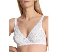 CALIDA Damen Spitzen-BH ohne Bügel Natural Comfort, weiß, 75B weiss