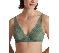 CALIDA Natural Comfort Lace Spitzen-BH ohne Bügel Damen, 75A, Laurel Green