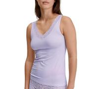 CALIDA Natural Comfort Lace Tank-Top Damen, V-Ausschnitt, aus hochwertiger Supima-Baumwolle