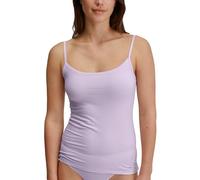 Unterhemd CALIDA "Natural Comfort", Damen, Gr. L (48/50), N-Gr, lila (orchid petal), Single Jersey, Obermaterial: 92% Baumwolle, 8% Elasthan, casual,klassisch,feminin, normal, Rundhals, ärmellos, Unte