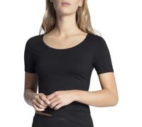 CALIDA Unterhemd Natural Comfort Rundhals 92% Baumwolle/8% Elasthan Damen Schwarz L (48/50)