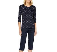 CALIDA Damen Night Lovers 3/4 Pyjamaset, Dark Lapis Blue, 44-46
