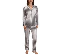 CALIDA Night Lovers Damenpyjama, durchgeknöpft, 100% PIMA-Baumwolle, Charm Cream, Gr. 36-38