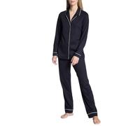 CALIDA Damen Night Lovers durchgeknöpft Pyjamaset, Dark Lapis Blue, 48