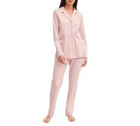 CALIDA Night Lovers Pyjama, durchgeknöpft Damen, aus 100% Supima-Baumwolle, mit stoffbezogenem Gummibund
