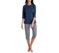 CALIDA Daylight Dreams 3/4-Pyjama Damen, hautfreundlich, hypoallergen, atmungsaktiv, feuchtigkeitsregulierend