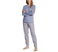 CALIDA Nightwear Xtra Bündchen-Pyjama Damen, hautfreundlich, hypoallergen, atmungsaktiv, feuchtigkeitsregulierend, weiche Bündchen am Abschluss