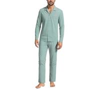 CALIDA Nightwear Xtra Pyjama Herren | durchgeknöpfter Schlafanzug, weiche Interlock-Qualität und klassischer Reverskragen