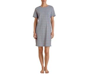 CALIDA Ornament Nights Kurzarm-Nachthemd Damen, Länge 95cm, atmungsaktiv und klimaregulierend, aus 100% Baumwolle
