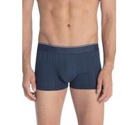 Boxershorts CALIDA "Pure & Style", Herren, Gr. S (46/48), blau (indigo mood), Single Jersey, Obermaterial: 94% Baumwolle, 6% Elasthan, unifarben, normal, Unterhosen, im attraktiven 3er-Pack (13001040-