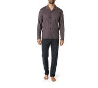 CALIDA Pyjama Herren Jersey-Baumwolle blau gemustert, L