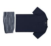 CALIDA Pyjama Herren Jersey-Baumwolle blau gemustert, XL