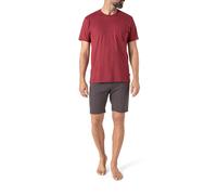 CALIDA Pyjama Herren Rundhals Jersey-Baumwolle blau gemustert, M