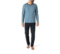 CALIDA Pyjama Herren Rundhals Jersey-Baumwolle blau, M