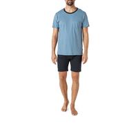 CALIDA Pyjama Herren Rundhals Jersey-Baumwolle blau, XL