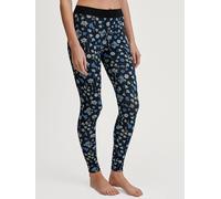 Leggings CALIDA "Elastic Trend", Damen, Gr. XS (36/38), N-Gr, schwarz (schwarz print), Single Jersey, Obermaterial: 94% Baumwolle, 6% Elasthan, casual, eng lang, Hosen, mit floralem Print (49901540-XS