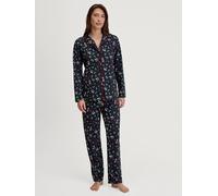 Calida Bodywear Pyjama Family & Friends – durchgeknöpft, warme Baumwollqualität, Saphirblau Gr. L