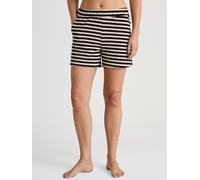 CALIDA Lounge Stripe Shorts Damen, Frottee-Struktur, natürlich atmungsaktiv, seitliche Eingrifftaschen, elastischer Hosenbund