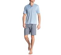 CALIDA Relax Choice Kurz-Pyjama Herren, aus 100% Supima-Baumwolle, mit stoffbezogenem Gummibund