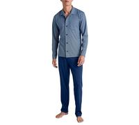 CALIDA Relax Choice Pyjama, durchgeknöpft Herren, 100% Swiss+Cotton-Baumwolle, pflegeleicht Pottery Blue 58-60