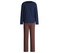 Calida Bodywear Pyjama Relax Choice 1 – 100% Swiss-Cotton-Baumwolle, Dunkelblau, Large, Herren