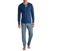 CALIDA Relax Choice Pyjama, lang Herren, 100% Swiss+Cotton-Baumwolle, pflegeleicht Pottery Blue 58-60