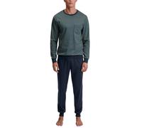 CALIDA Schlafanzug Herren Jersey-Baumwolle rot gemustert Gr. M