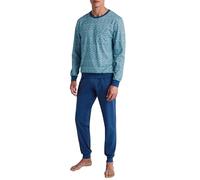 CALIDA Relax Imprint Bündchen-Pyjama Herren, aus 100% Baumwolle, pflegeleicht, elastisch und formstabil, in Single Jersey