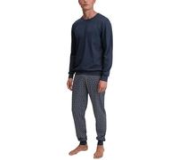 CALIDA Relax Imprint Bündchen-Pyjama Herren, aus 100% Baumwolle, pflegeleicht, elastisch und formstabil, in Single Jersey