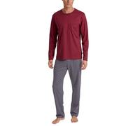 CALIDA Relax Imprint Pyjama Herren | langer Schlafanzug, weiche Single-Jersey-Qualität mit Brusttasche und entspanntem Komfort