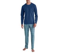 CALIDA Relax Imprint Pyjama Herren | langer Schlafanzug, weiche Single-Jersey-Qualität mit Brusttasche und entspanntem Komfort