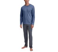 CALIDA Relax Imprint Pyjama Herren | langer Schlafanzug, weiche Single-Jersey-Qualität mit Brusttasche und entspanntem Komfort