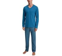 CALIDA Relax Imprint Pyjama, lang Herren, aus 100% Baumwolle, pflegeleicht, elastisch und formstabil, in Single Jersey