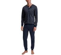CALIDA Relax Selected Bündchen-Pyjama Herren, aus 100% Swiss+Cotton-Baumwolle, pflegeleicht